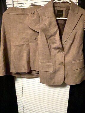 THE LIMITED 2 Piece Skirt Suit Womens 8 brown Careerwear EUC very nice